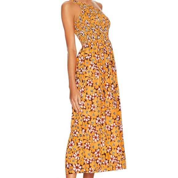 Revolve Faithfull the Brand Khalani Midi Dress Li Reni Floral Yellow Size 4 - Picture 2 of 10